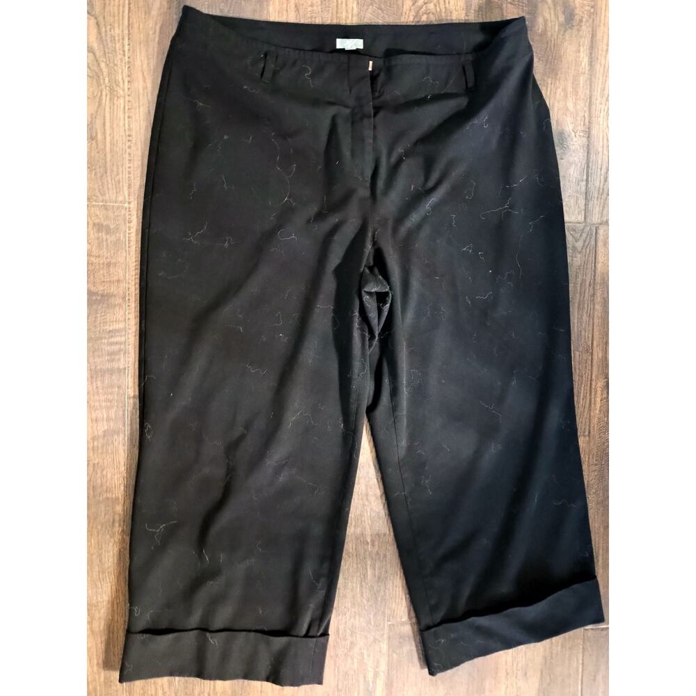 Jjill women's black cropped pants stretch size 20